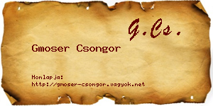 Gmoser Csongor névjegykártya